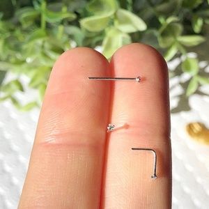 1mm Tiny Diamond Nose Stud Small Nose Ring Stud